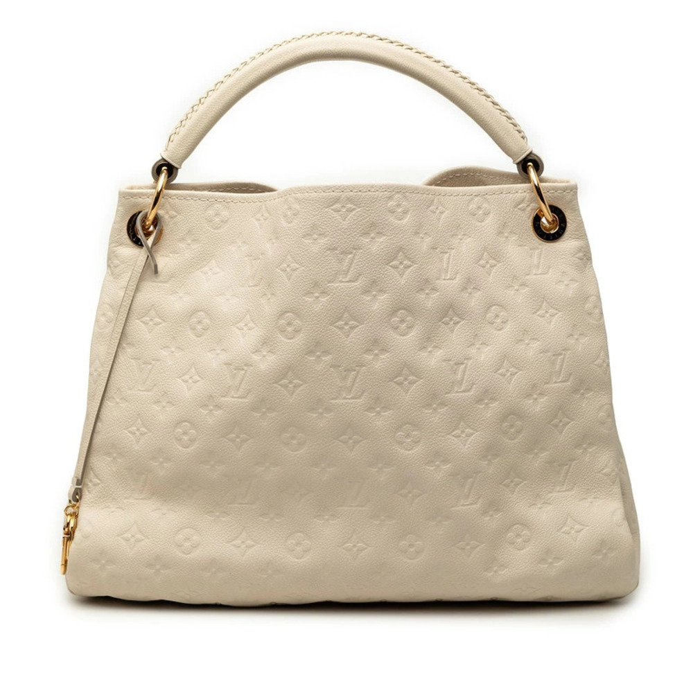 Louis Vuitton Monogram Empreinte Artsy Hobo Bag Neige Ivory White Leather
